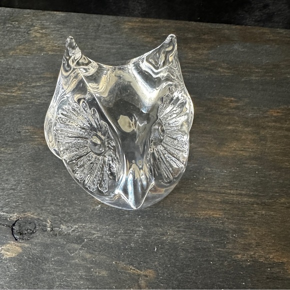 Daum Crystal Owl Paperweight | Vintage French Glass - Picture 3 of 10